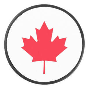 Hoja de Arce Canadiense. Disco de Hockey