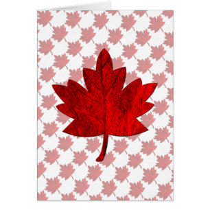 Hoja de arce de Canadá por tarjeta de nota de Shir