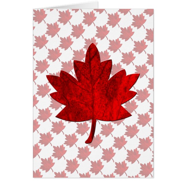 Hoja de arce de Canadá por tarjeta de nota de Shir (Frente)