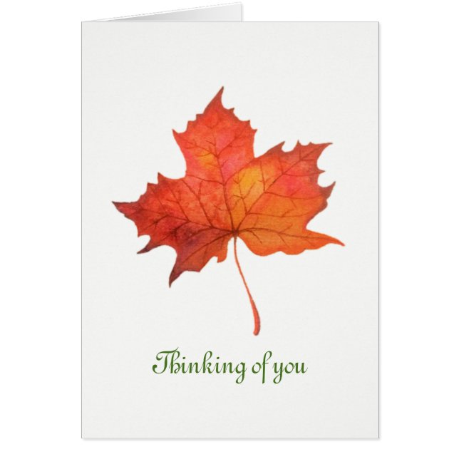 Hoja de arce de la acuarela (Frente)