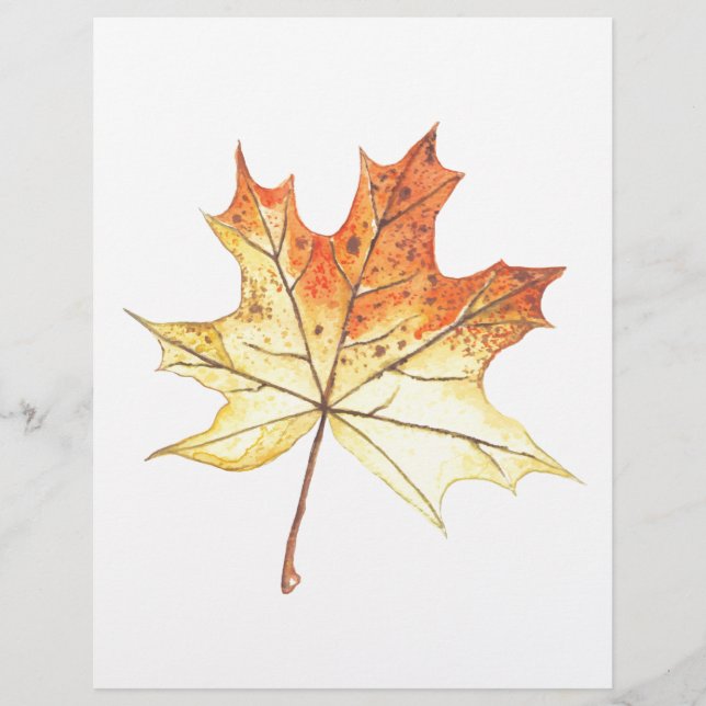 Hoja de arce de otoño (Anverso)