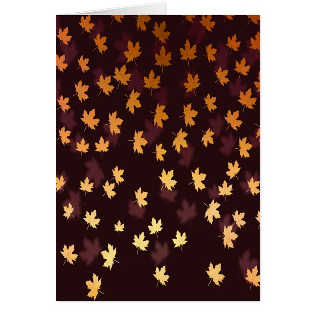 Hoja de arce dorada en rojo oscuro (Frente)