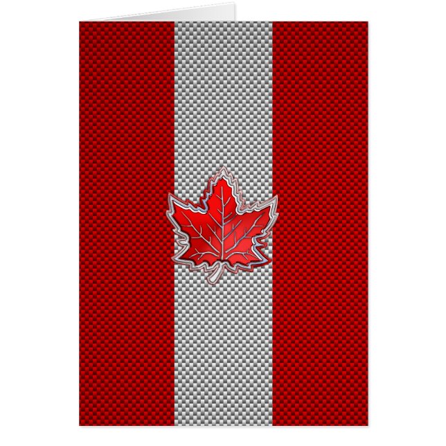 Hoja de arce roja canadiense al estilo de la fibra (Frente)
