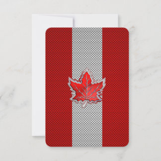 Hoja de Arce Rojo Canadiense en Impresión de Fibra
