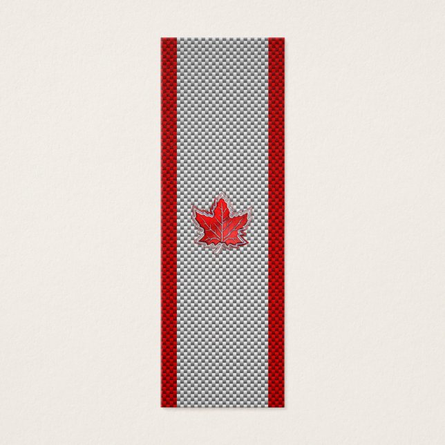 Hoja de arce rojo canadiense en la impresión de fi (Frente)