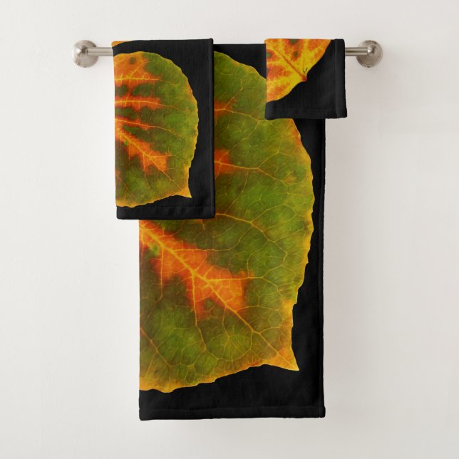 Hoja de Aspen Verde Naranja y Amarillo #1 (In situ)