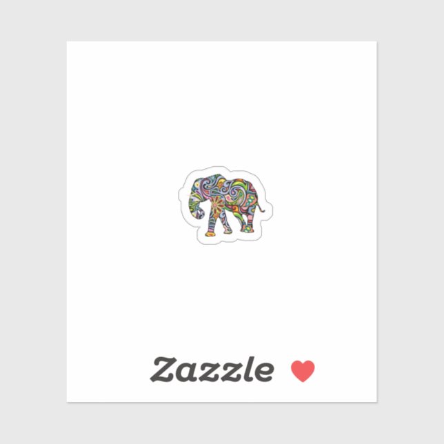 Hoja de Calcomanías de Elefante | Mini Calcomanías (Hoja)
