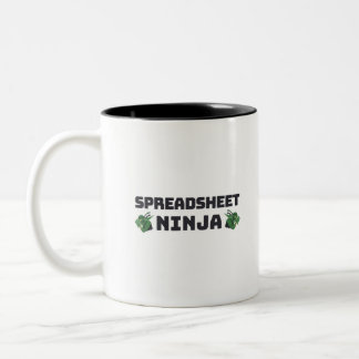 Hoja de cálculo ninja taza de café de dos tonos