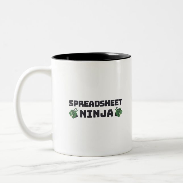 Hoja de cálculo ninja taza de café de dos tonos (Izquierda)