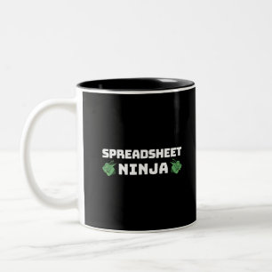 Hoja de cálculo ninja taza de café de dos tonos