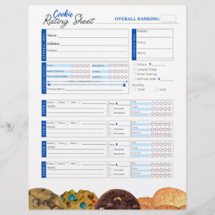 Hoja de clasificación de cookies - Azul
