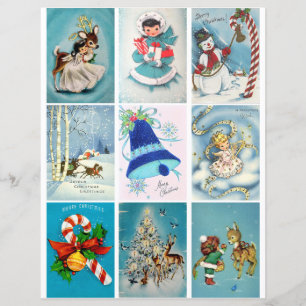 Hoja de Clipart de tarjetas de vídeo de Navidades