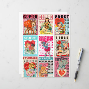 Hoja de Collage de Valentine Clipart - Tarjetas Po