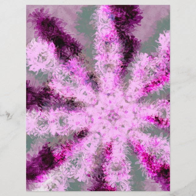 Hoja de Collage del copo de nieve tropical #1 (Anverso)