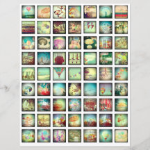 Hoja de collage elementos vintage de scrapbook rom