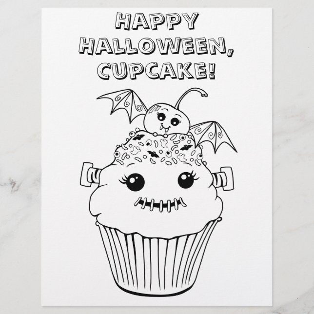 Hoja de color de Halloween (Anverso)