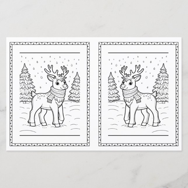 Hoja De Colores De navidades Para Niños (Anverso)