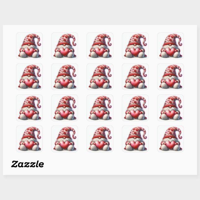 Hoja de conjunto de pegatinas de Gnome Love (Hoja)