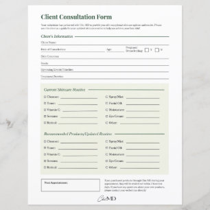Hoja de consulta de cliente