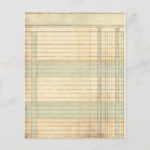 Hoja de contabilidad de vintage