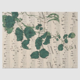 Hoja de cosecha de vintage deja papel de tejido de