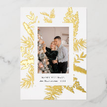 hoja de foliación de wintergreen elegante tarjeta 