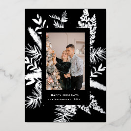 hoja de foliación de wintergreen elegante tarjeta 