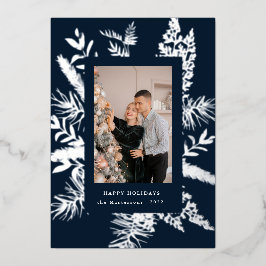 hoja de foliación de wintergreen elegante tarjeta 