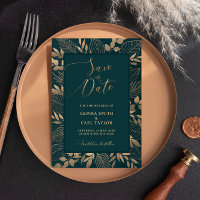 Hoja de follaje de oro Guardar la invitación de fe