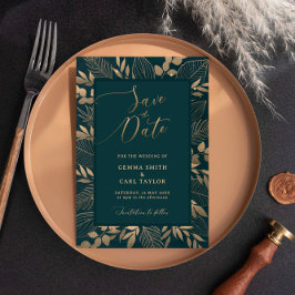 Hoja de follaje de oro Guardar la invitación de fe