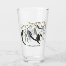 hoja de goma verde pálido con vidrio de mensaje