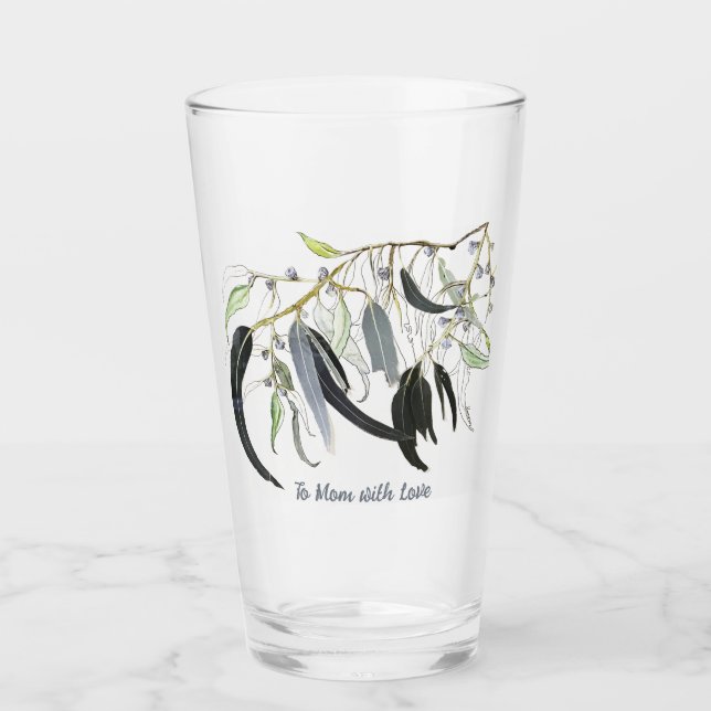 hoja de goma verde pálido con vidrio de mensaje (Anverso)