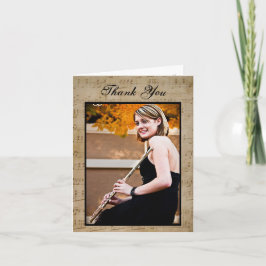 Hoja de graduación Música - Tarjeta de nota de agr