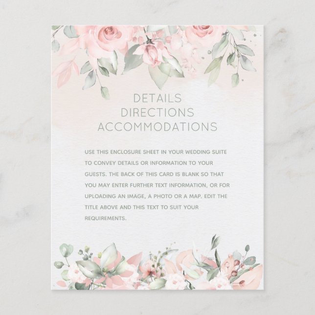 Hoja de información de Boda de Rosas de rubor (Anverso)