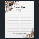Hoja de invitados para la ducha de novia Budget Da<br><div class="desc">¿Busca una manera única y hermosa de seguir el rastro de sus invitados en su ducha de novias? ¡No busque más que este cartel floral carnoso en papel! Puede personalizar con el nombre, la fecha y las fuentes que desee. Este letrero de libro de visitas no es sólo una herramienta...</div>