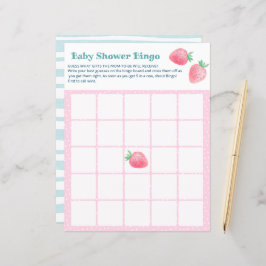 Hoja de juego de ducha de bebé fresas lindas.