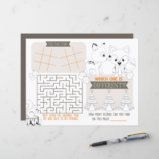 Hoja de juego de la actividad del placemat infanti (Anverso/Reverso In Situ)