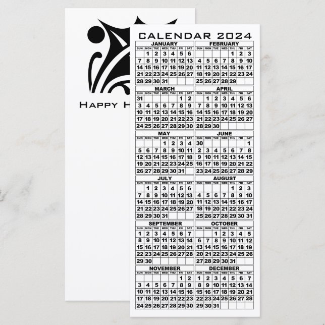 Hoja de la tarjeta de rack de los días festivos de (Anverso / Reverso)