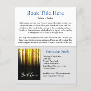 Hoja de marketing de promoción de novela de libro 
