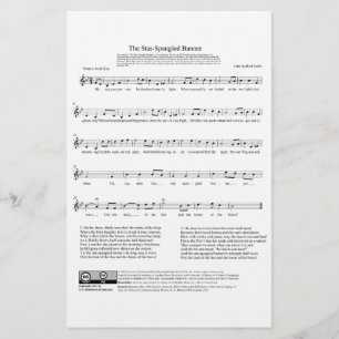 Hoja de Música del Himno Nacional de Banner Españo