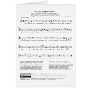 Hoja de música del himno nacional del himno
