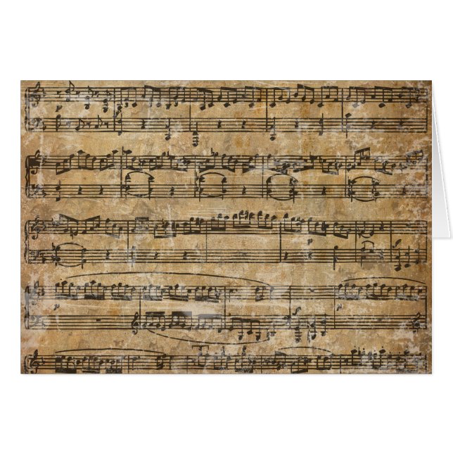 Hoja de música del vintage (Anverso (Horizontal))