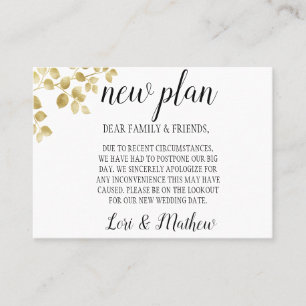 Hoja de oro Cambiar las tarjetas de Invitación de 