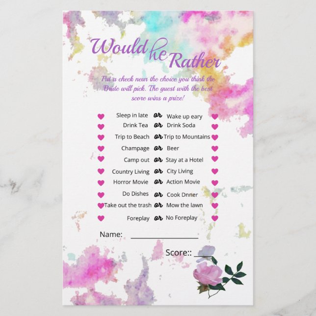 Hoja de papel (Anverso)