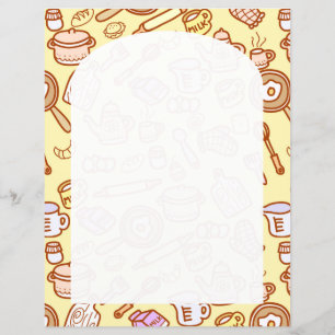 Hoja de papel amarillo de cucharada de cocina