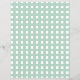 Hoja de Papel Blanco y de Gingham Azul