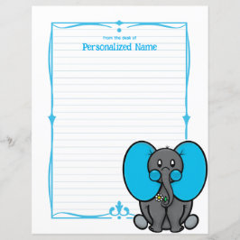 Hoja de papel con lino azul Phant Belly