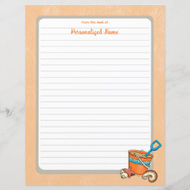 Hoja de papel con lista de cubo de verano