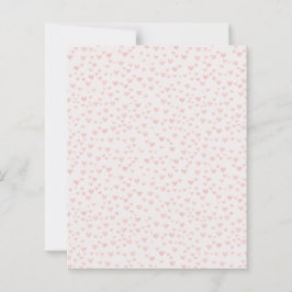 Hoja de papel con patrón de corazón rosa suave