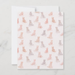 Hoja de papel con patrón de gato suave
